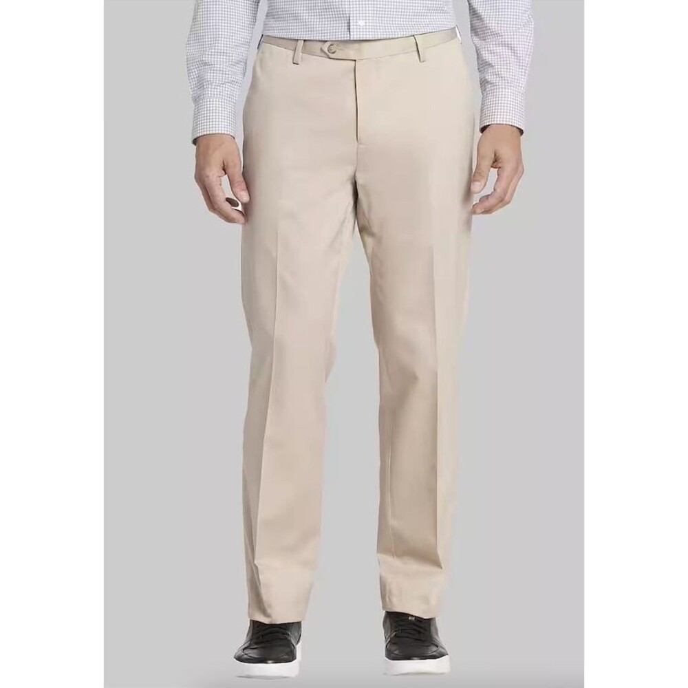 Jos. A. Bank Traveler Collection Tailored Fit Pants - Tan Men's 44X29